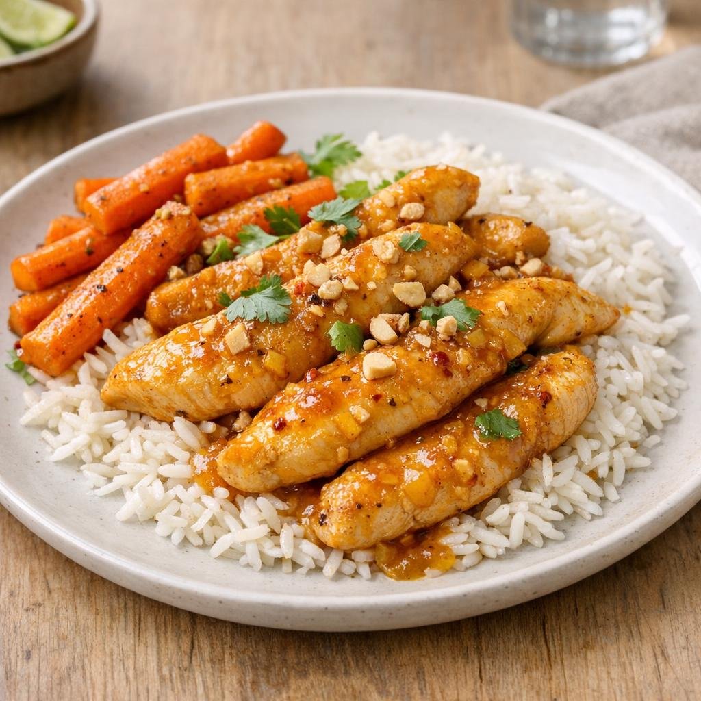 Poulet à la mangue épicée