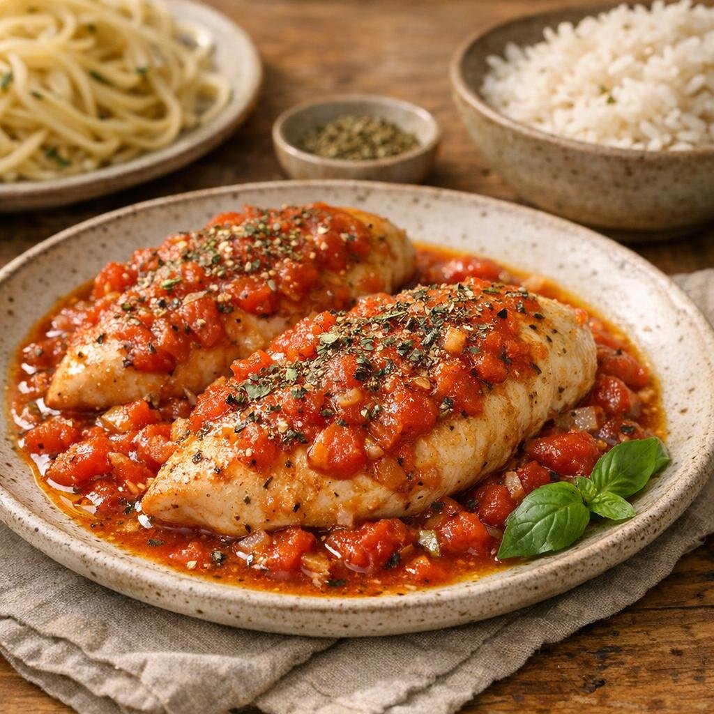 Poulet au basilic séché