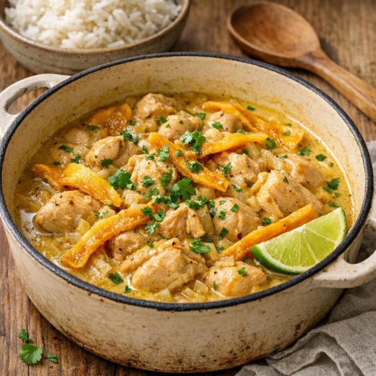 Poulet coco mangue séchée