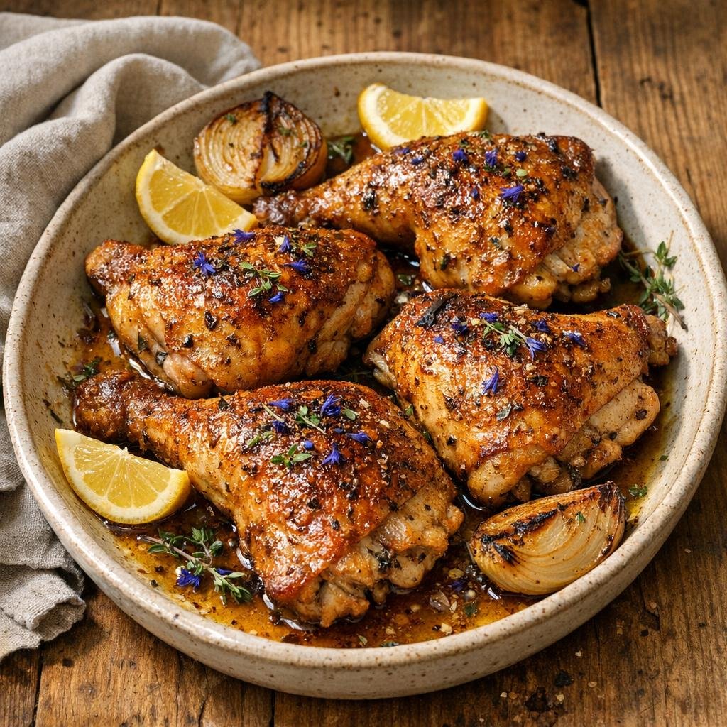 Poulet fumé au four