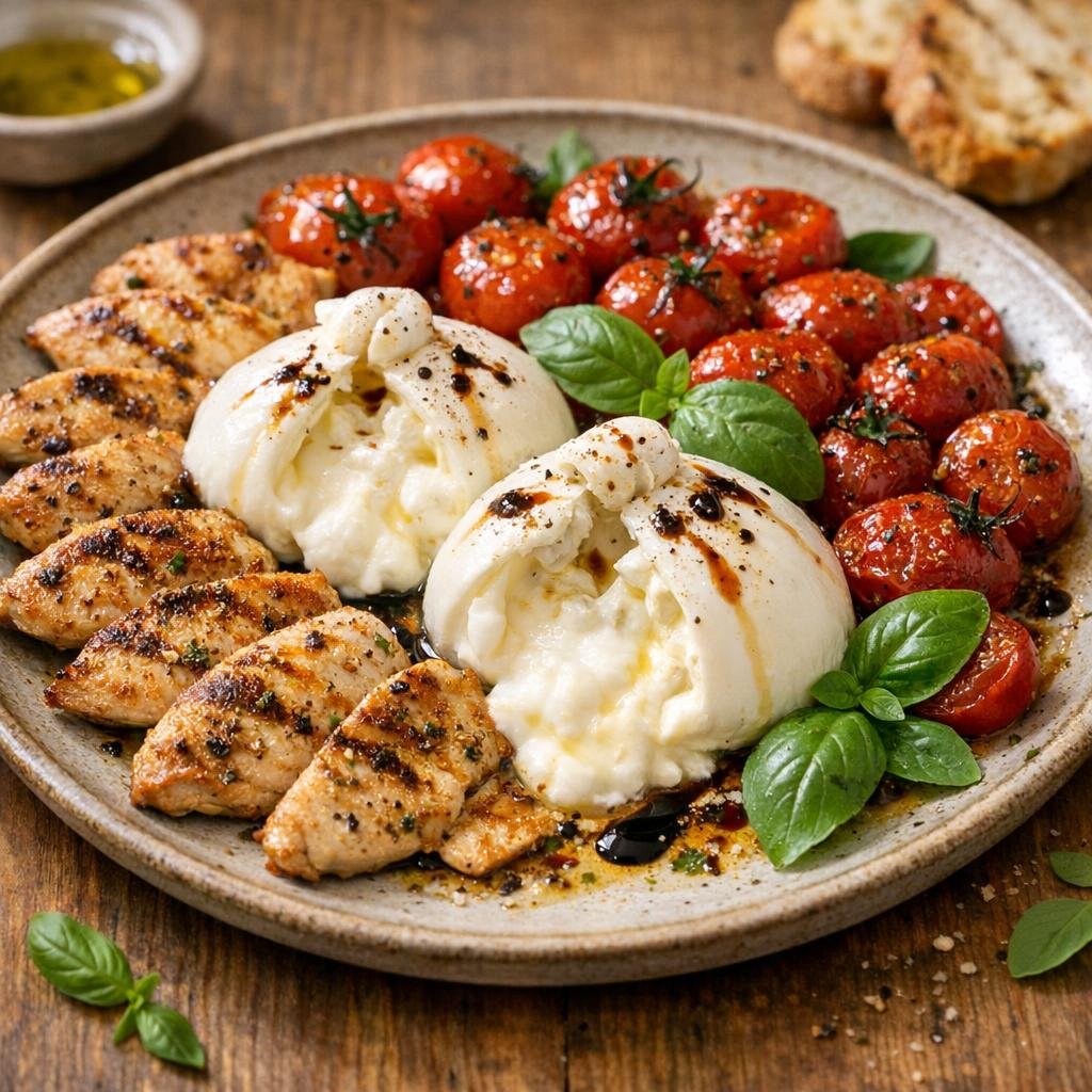 poulet grillé tomate mozza