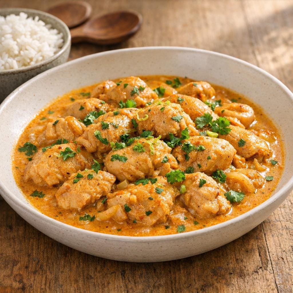 poulet mijoté au lait de coco