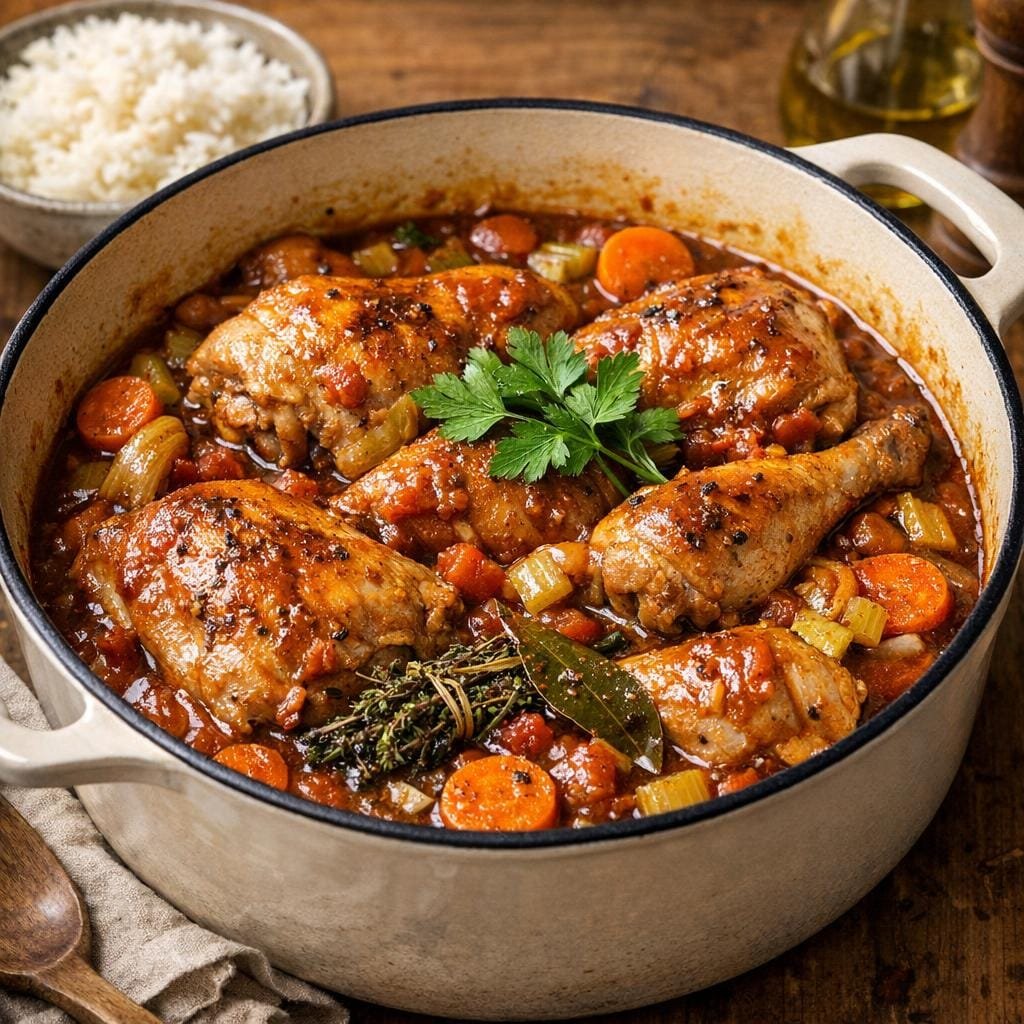 Poulet mijoté au thym