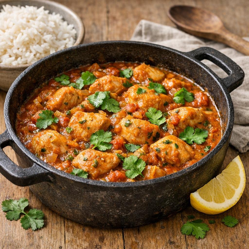 poulet mijoté coriandre