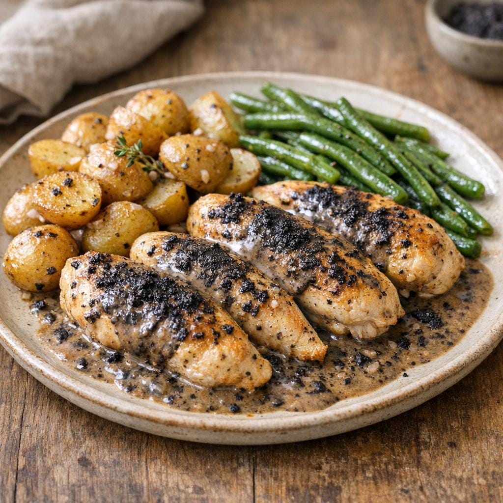 poulet rôti à l'ail noir