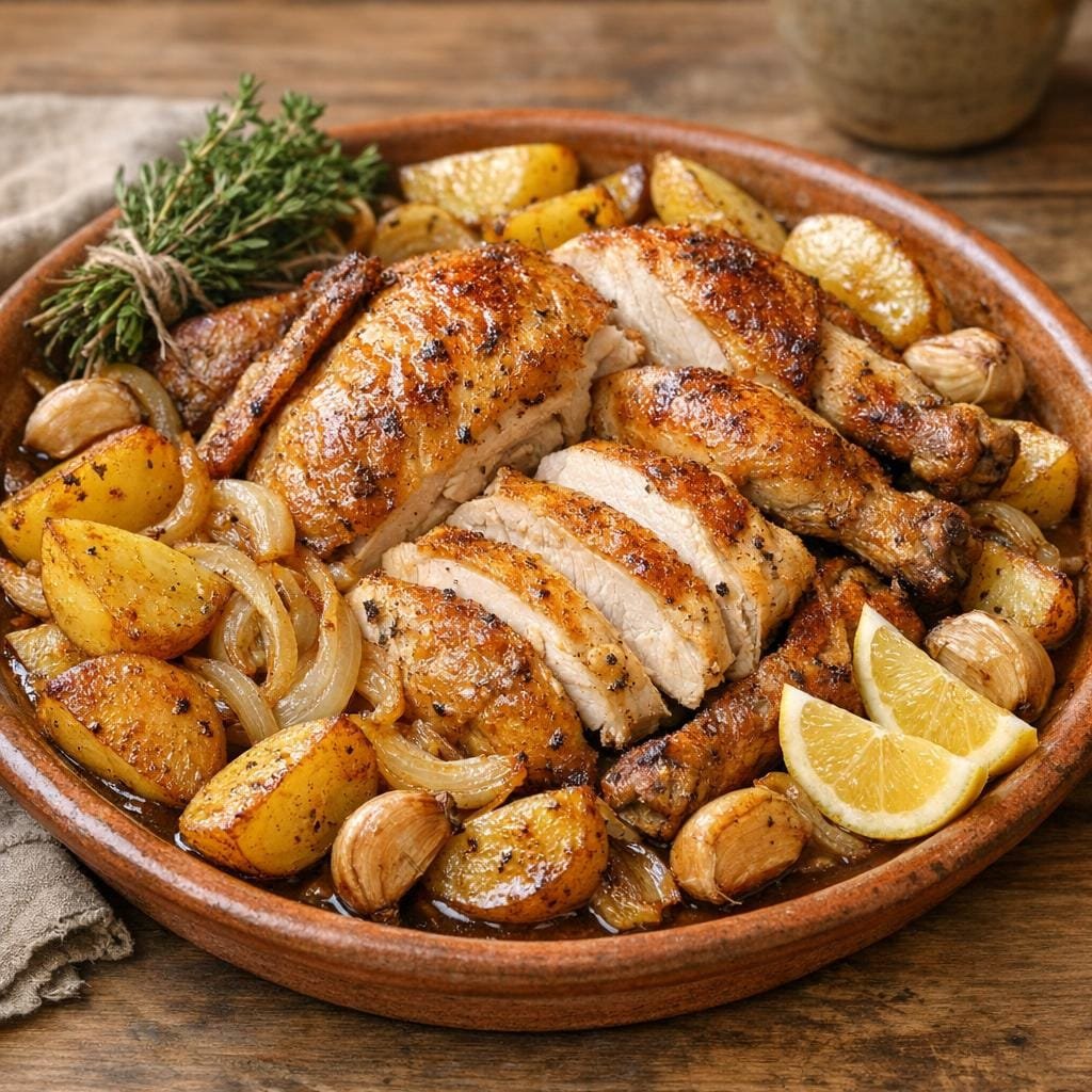 Poulet rôti au bouquet garni