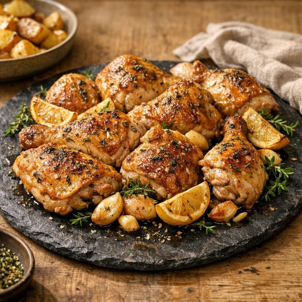 Poulet rôti au thym