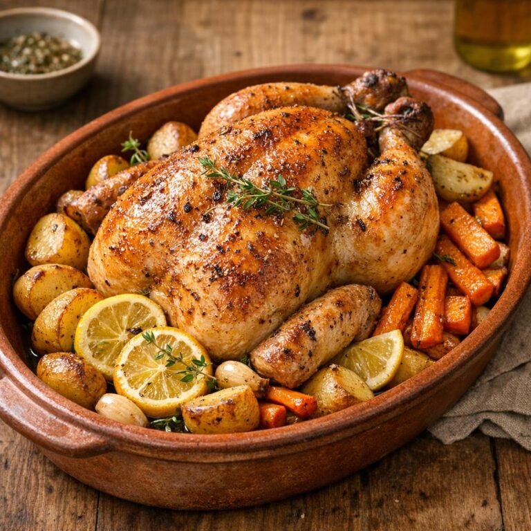 poulet rôti au thym