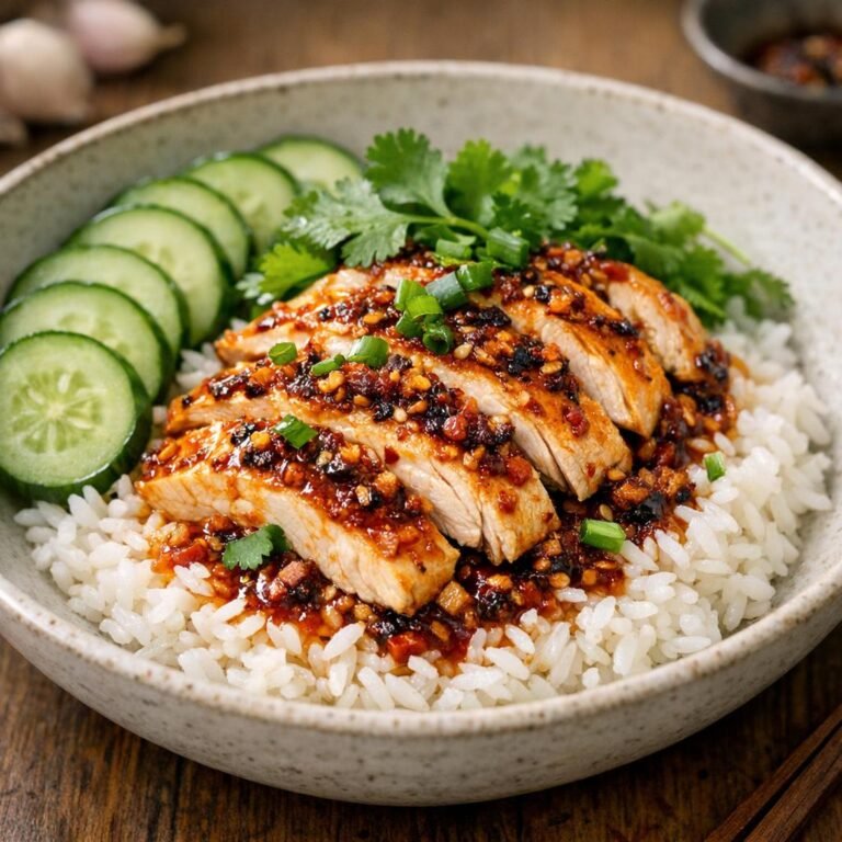 Poulet rôti émincé au Crispy Chili Oil Sichuan avec Crispy Chili Oil - Sichuan Style