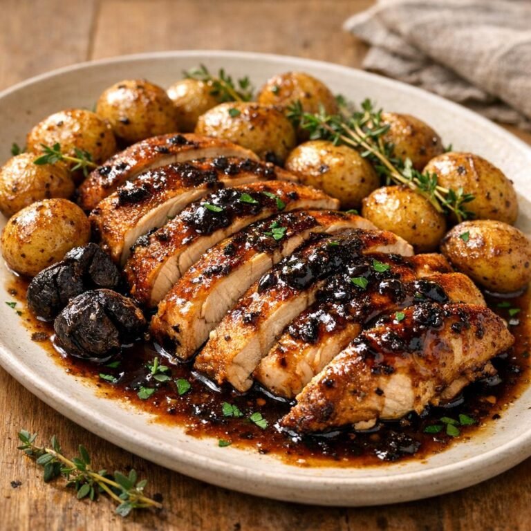 Jus de poulet à l'ail noir