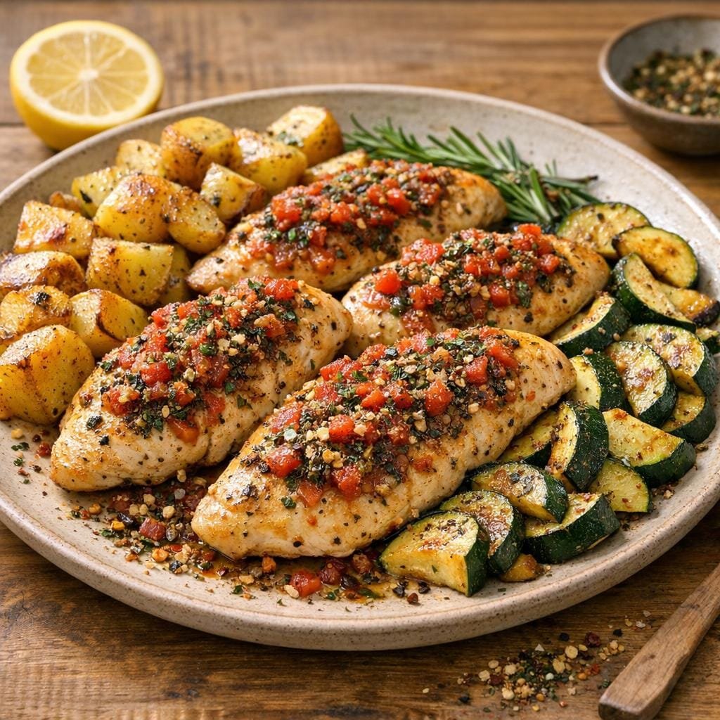 poulet rôti focaccia