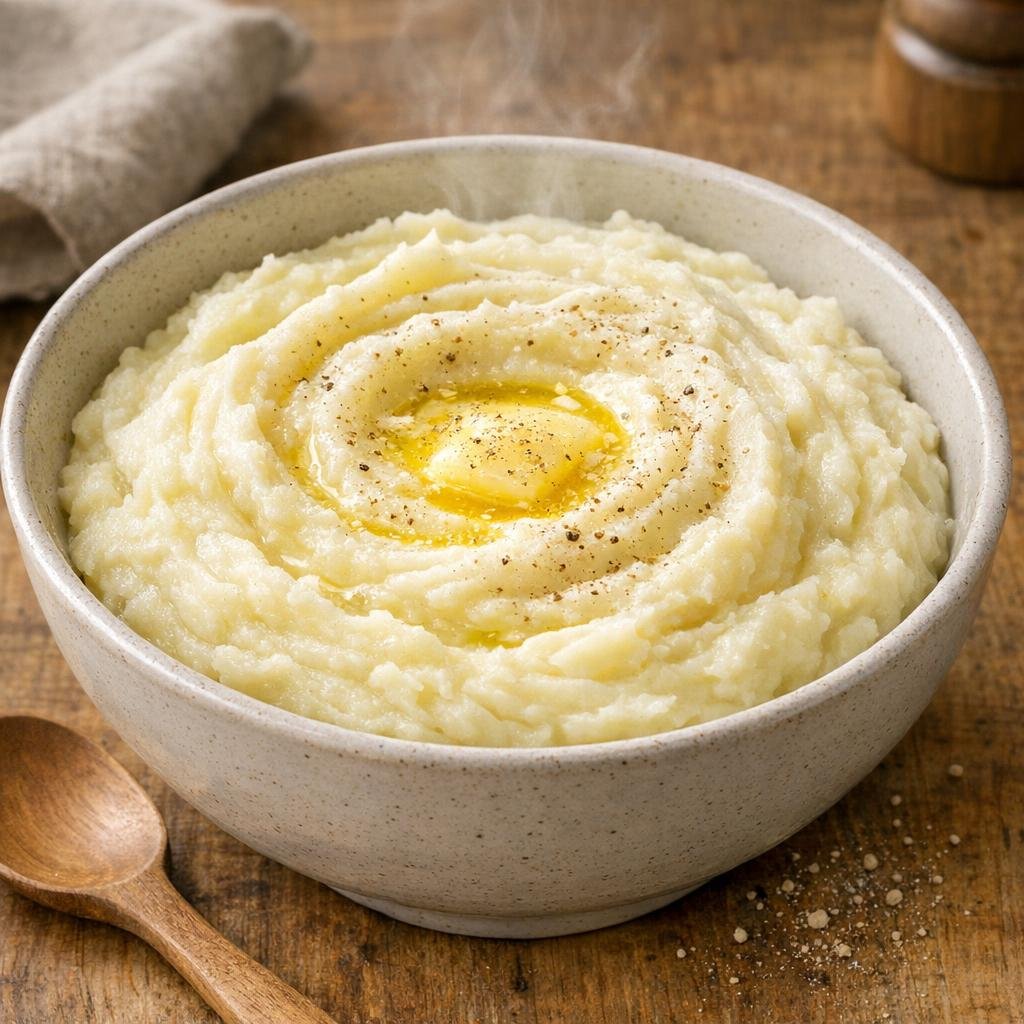 Purée au poivre blanc