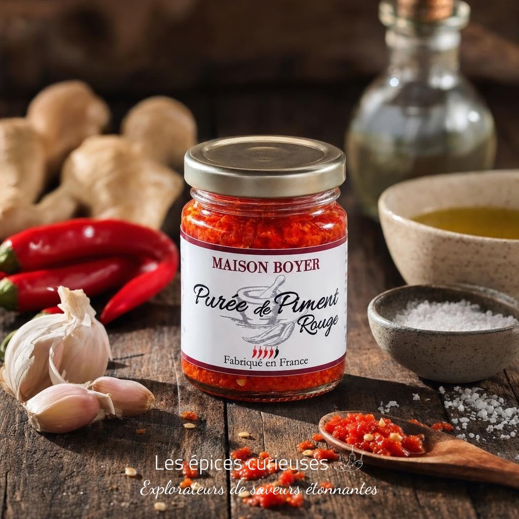 Purée de Piment Rouge Artisanale – Force 4/5- 85G - Les Épices Curieuses