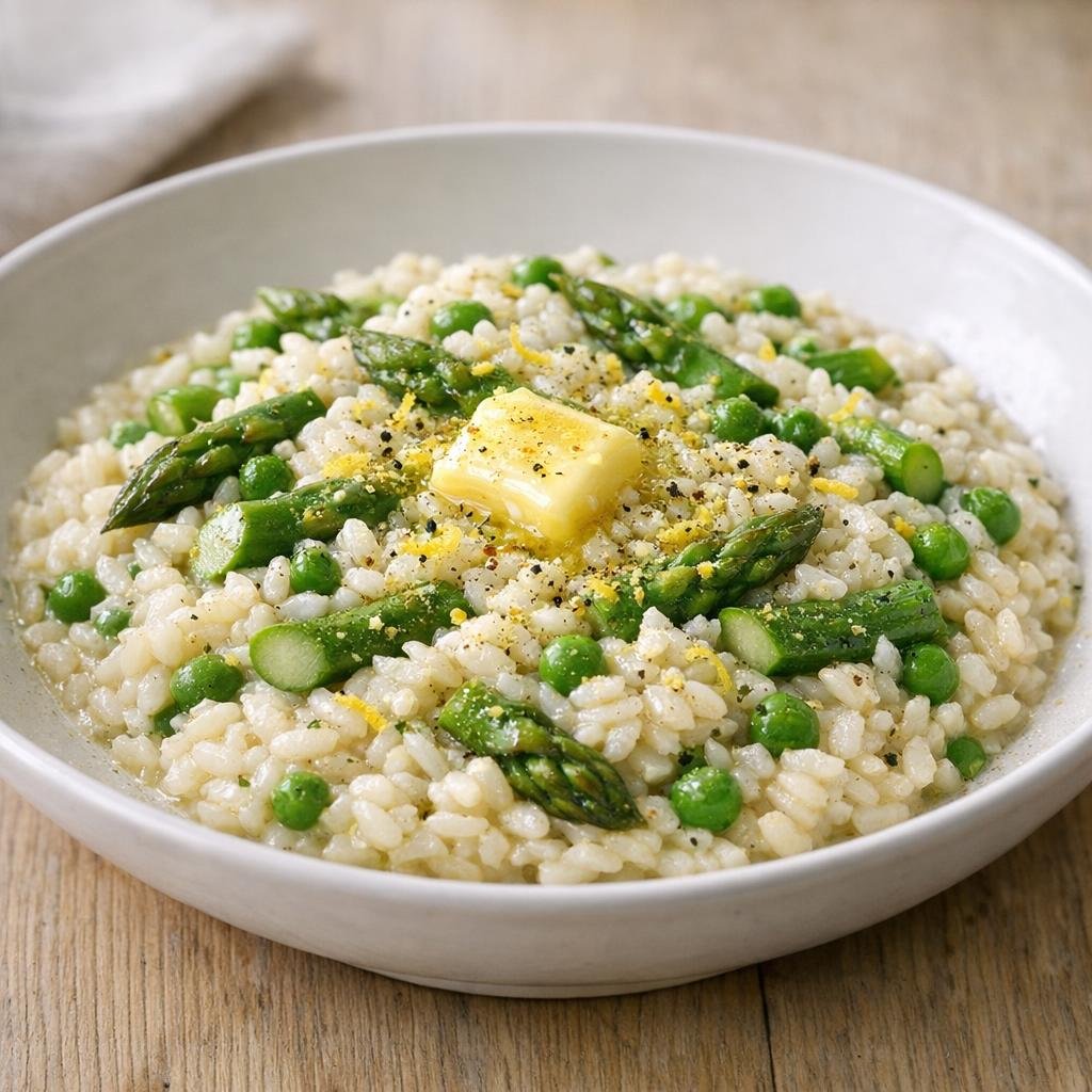 Risotto citronné aux asperges