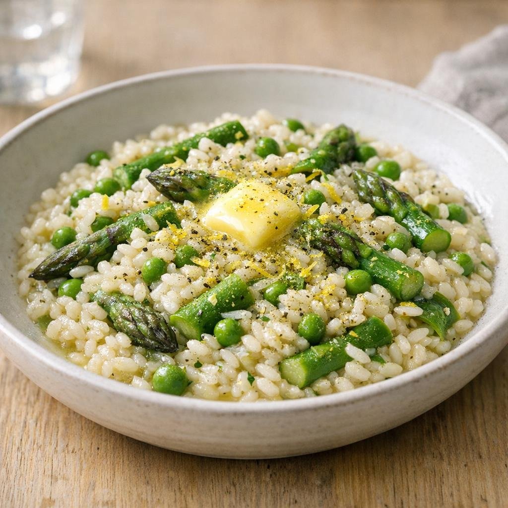 Risotto citronné aux asperges