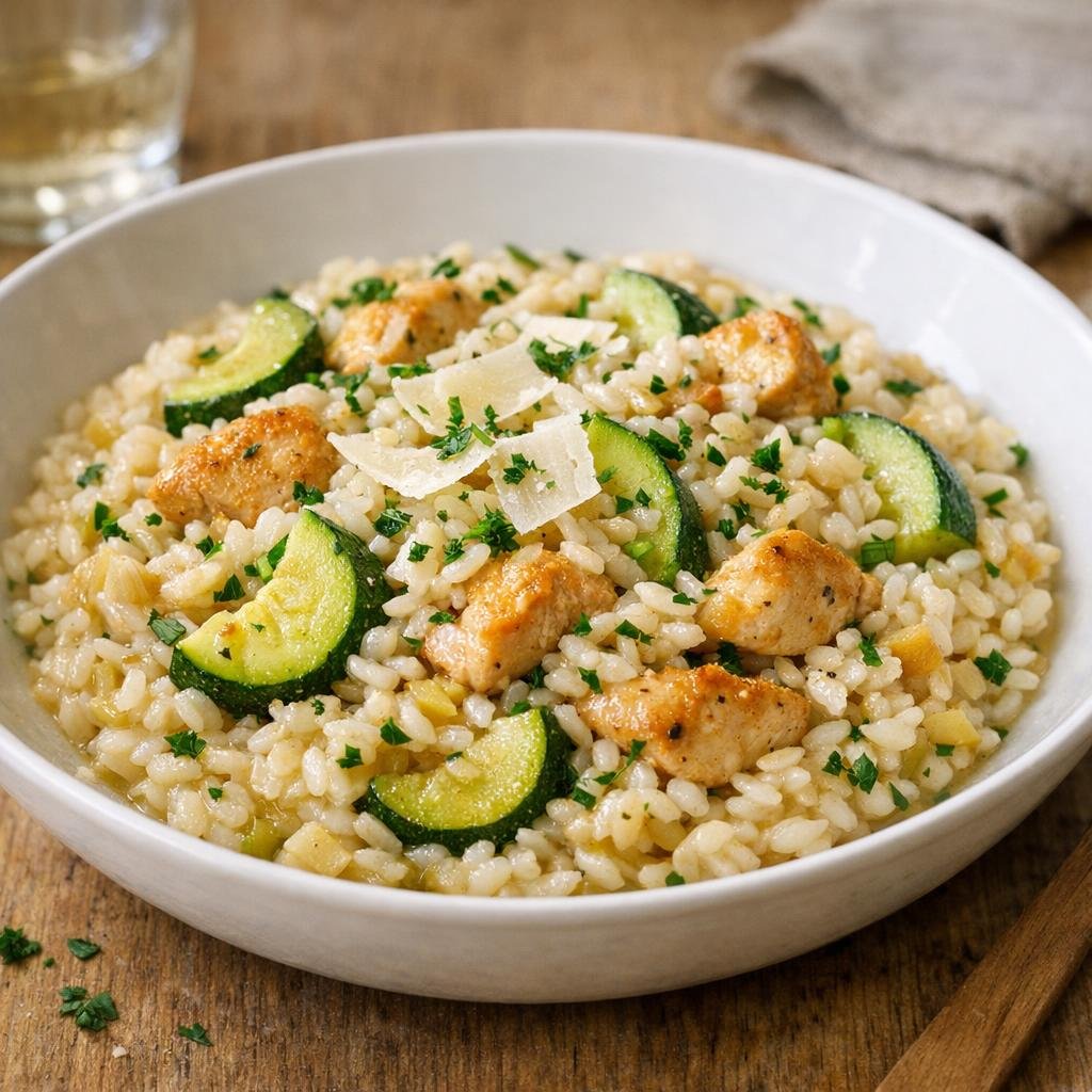 risotto poulet courgette