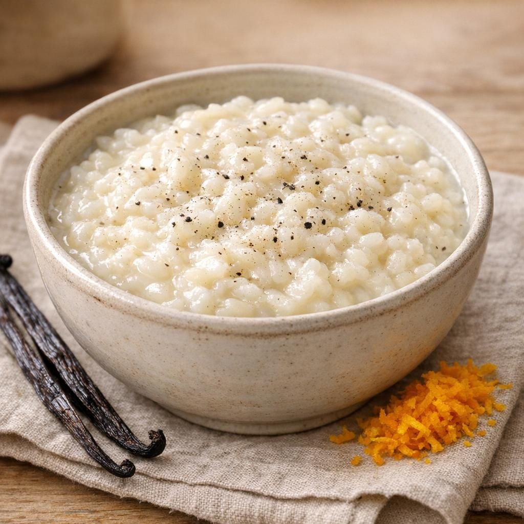 Riz au lait vanille Bourbon de Madagascar onctueux avec Vanille Bourbon de Madagascar