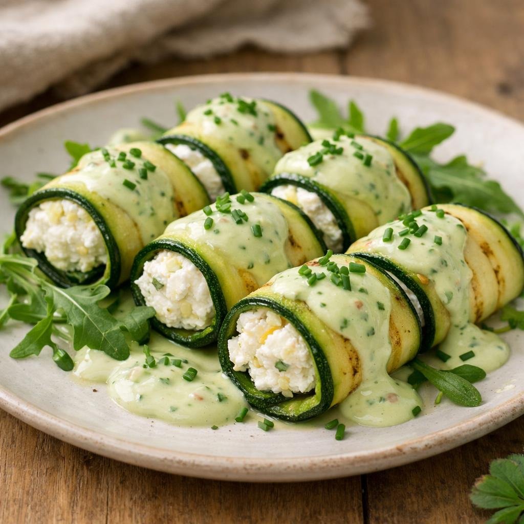 Rolls courgette ricotta