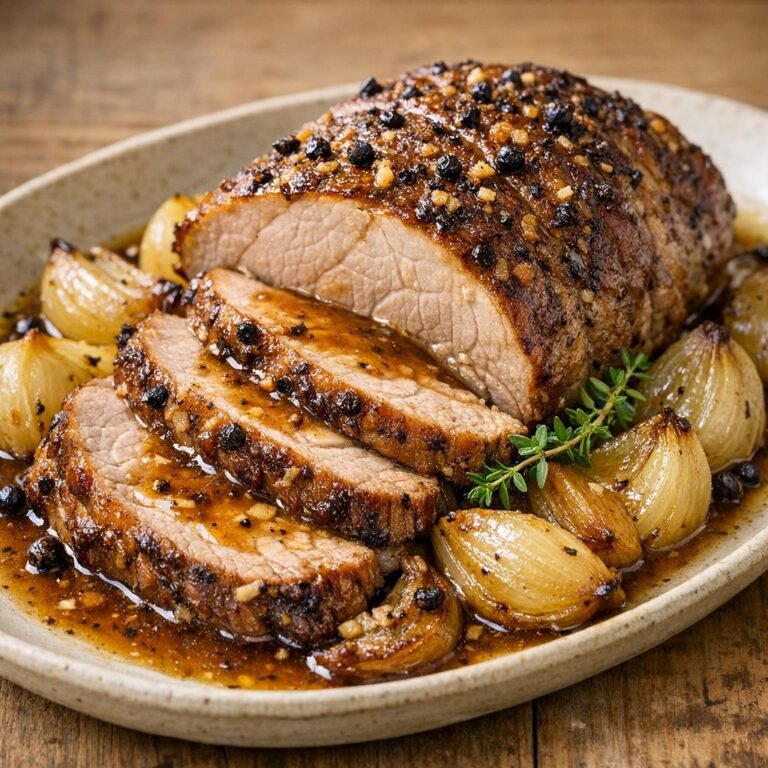 rôti de porc au genièvre