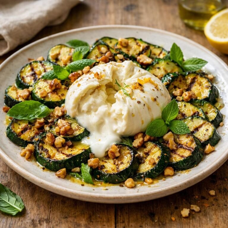 salade courgettes burrata