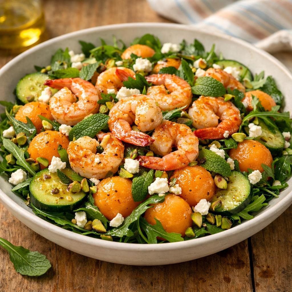 salade crevettes-melon