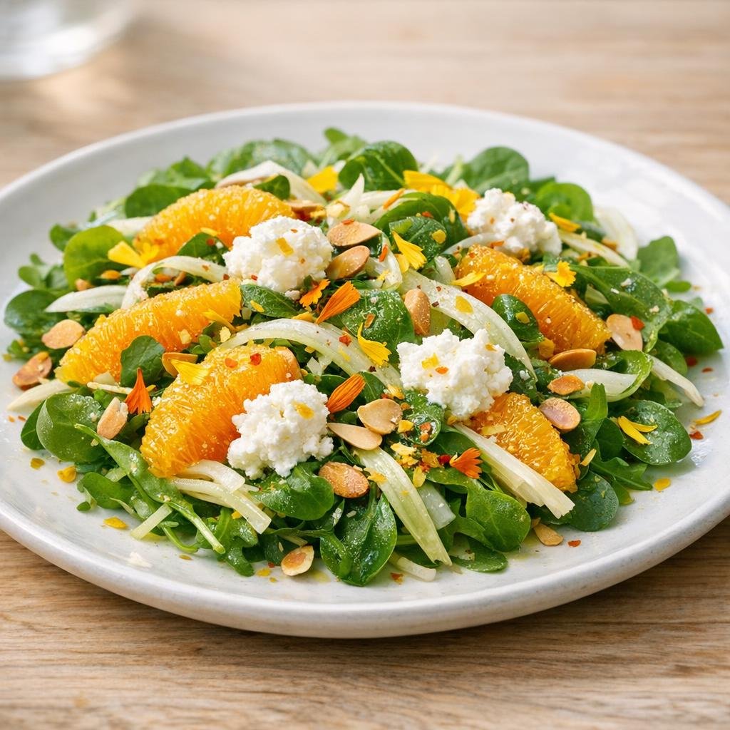 salade de fleurs comestibles