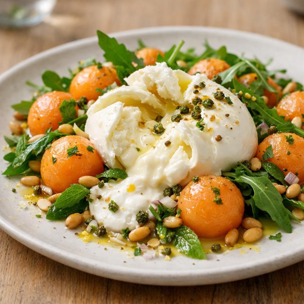 Salade de melon burrata