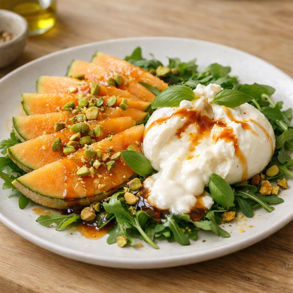 Salade melon burrata