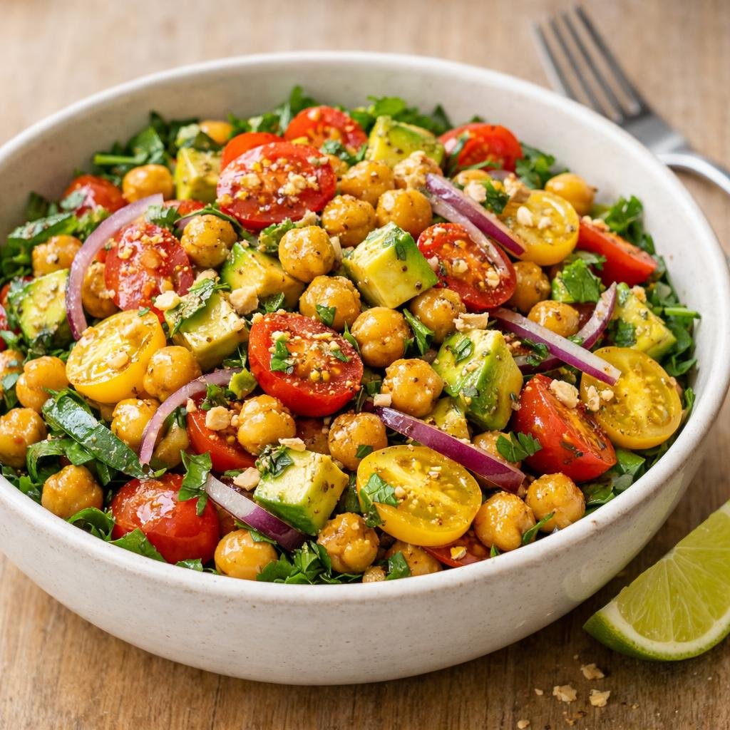 salade pois chiches avocat