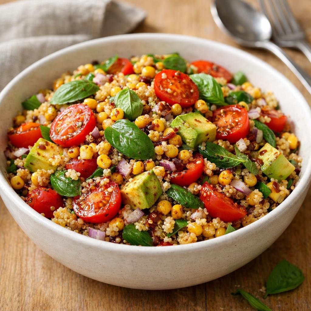 Salade quinoa maïs chipotle