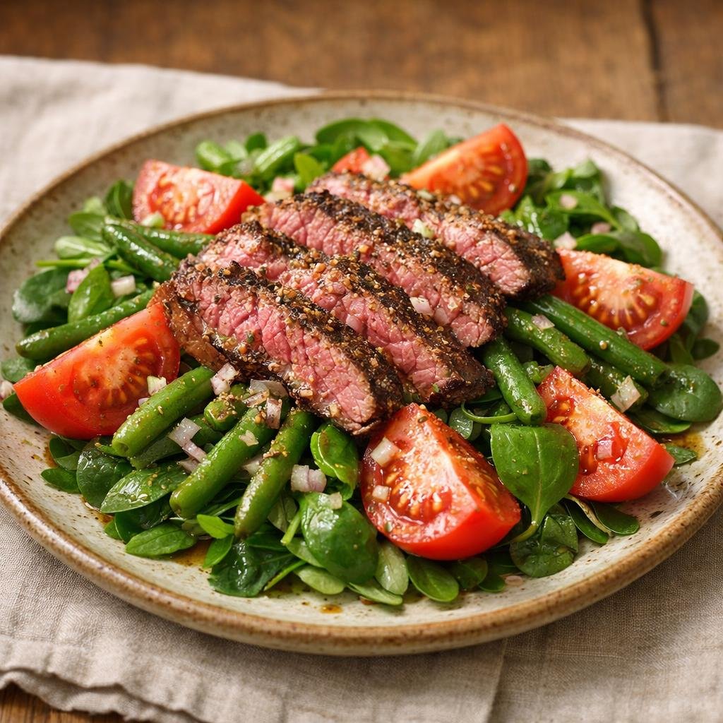 salade tiède bavette