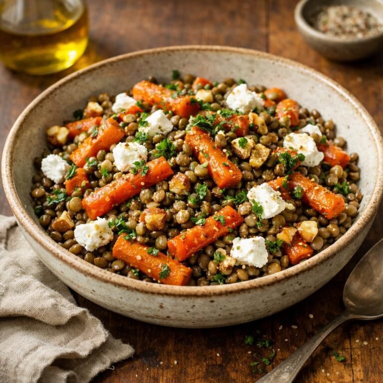 salade tiède de lentilles