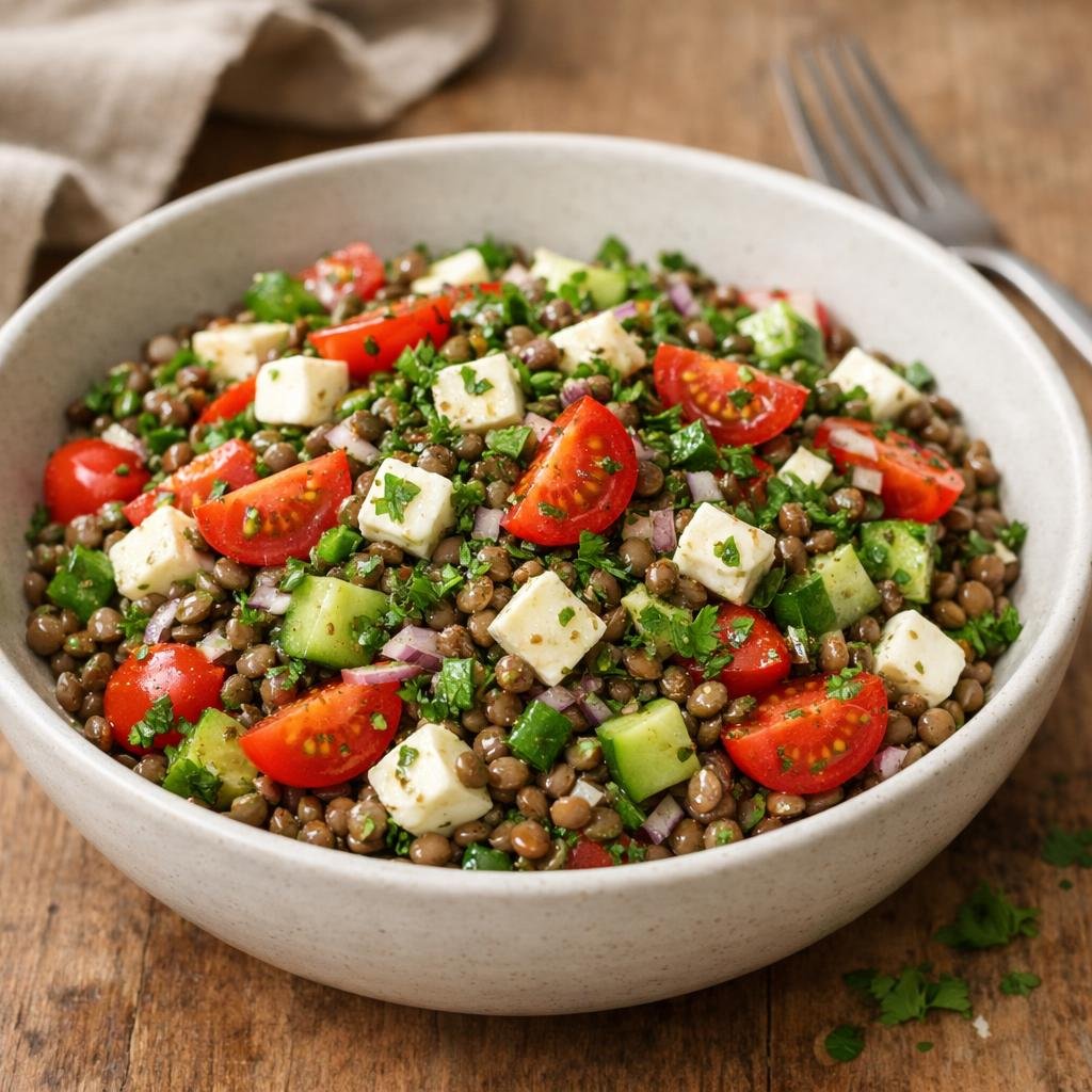 salade tiède de lentilles