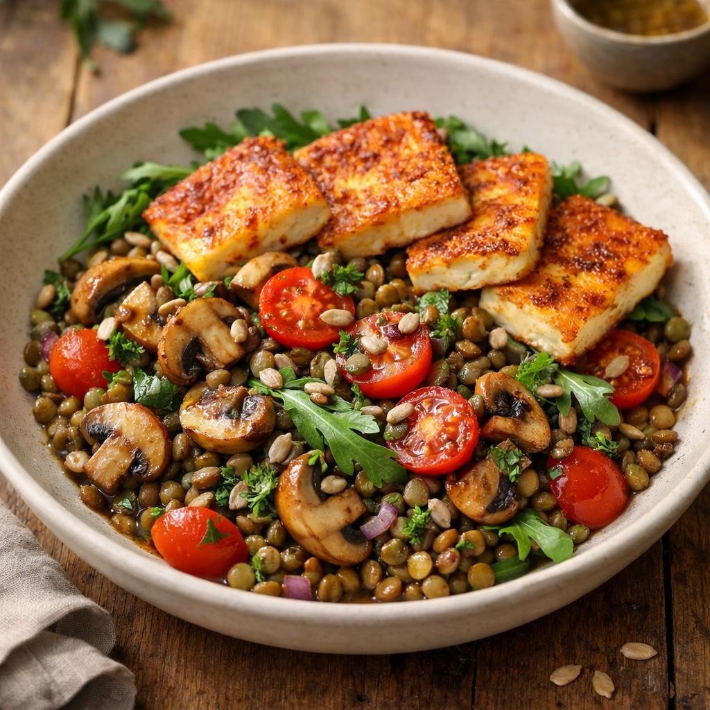 salade tiède de lentilles