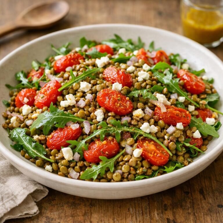 salade tiède de lentilles