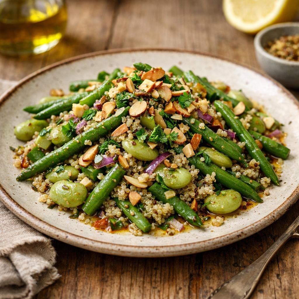 Salade tiède haricots verts