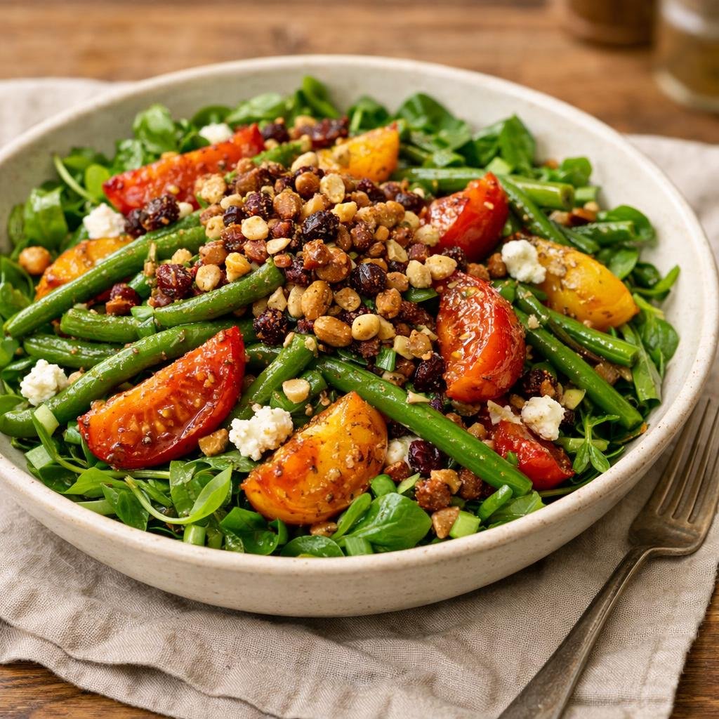 salade verte tiède
