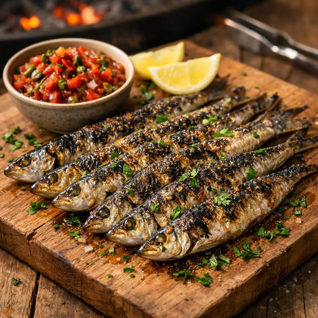 Sardines grillées Arrabiata