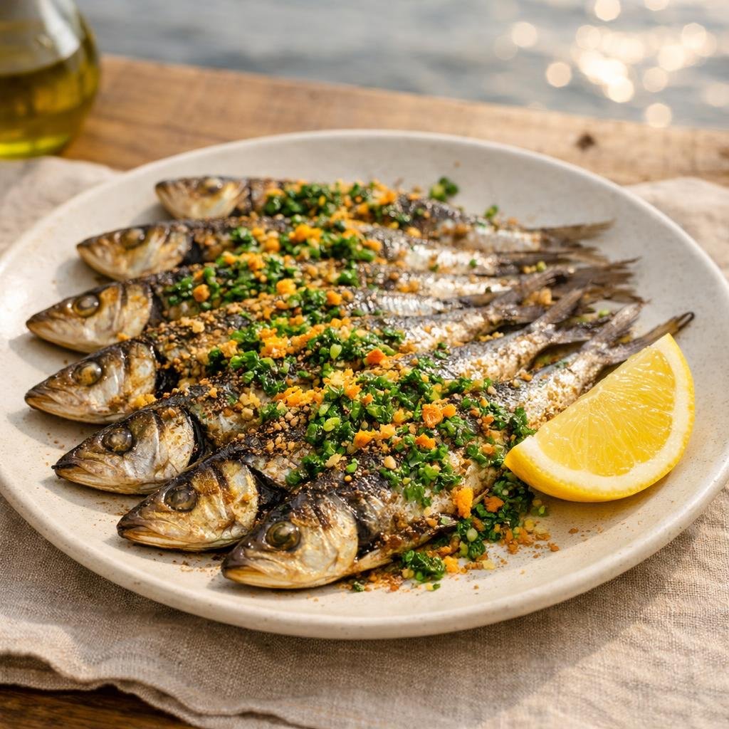 Sardines grillées gremolata