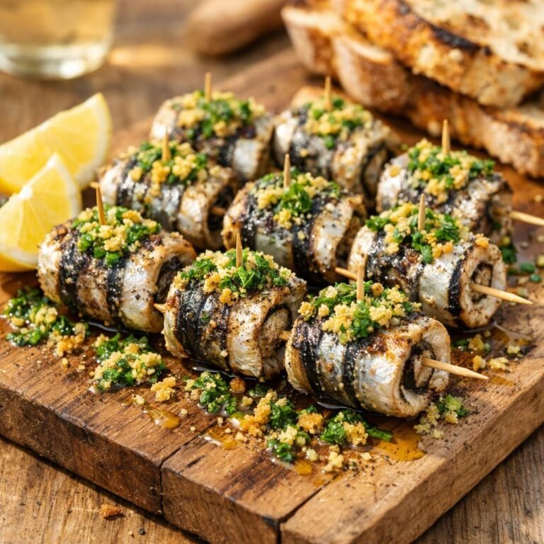 sardines roulées grillées