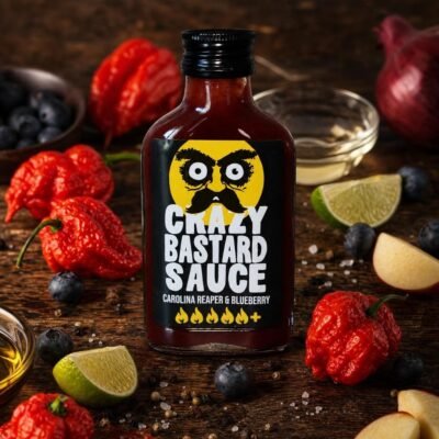 Sauce Piquante Crazy Bastard - Carolina Reaper & Myrtille 100ml - Les Épices Curieuses