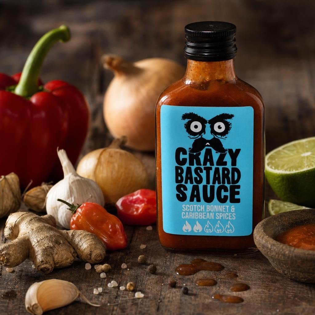Sauce Piquante Crazy Bastard - Scotch Bonnet & Épices des Caraïbes 100ml - Les Épices Curieuses