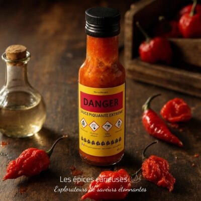 Sauce Piquante Danger (force 10/10) ultra forte - Les Épices Curieuses