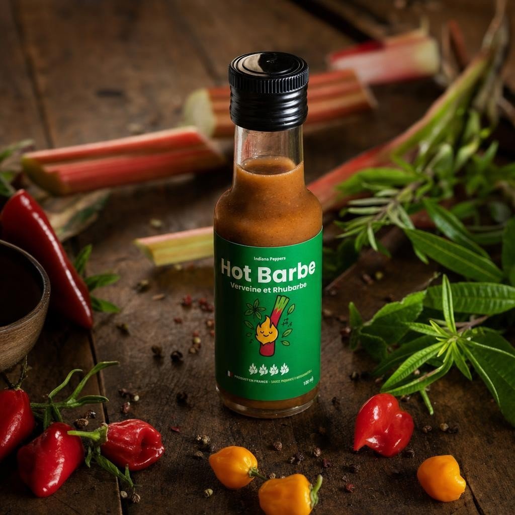 Sauce Piquante Hot Barbe (Verveine / Rhubarbe) - Les Épices Curieuses