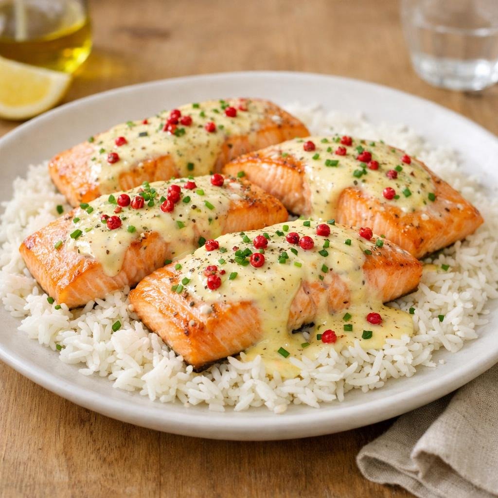 Saumon aux baies roses