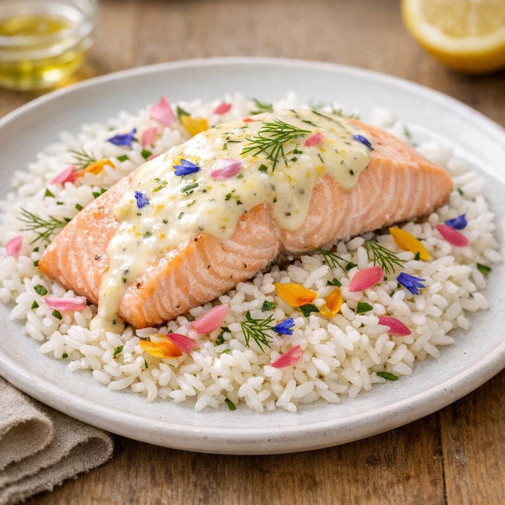 saumon aux fleurs