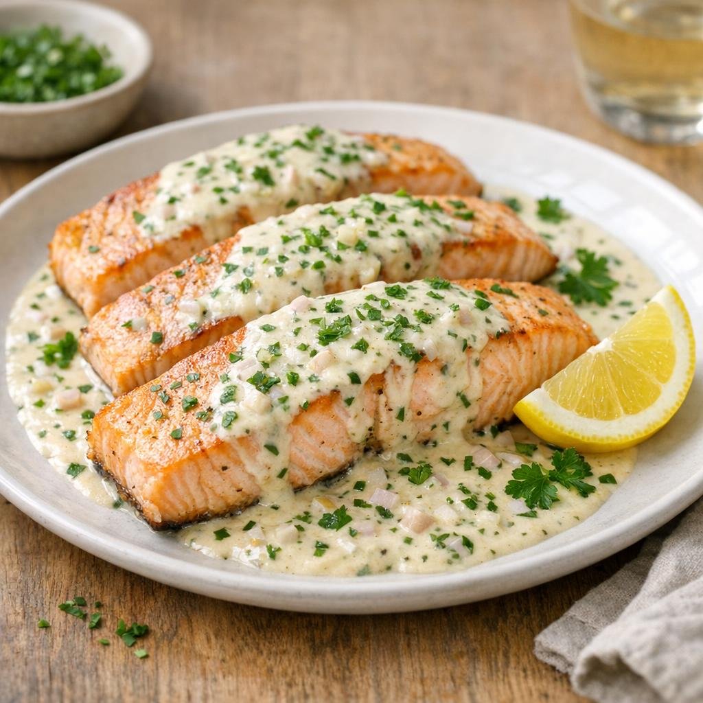 saumon crème ciboulette