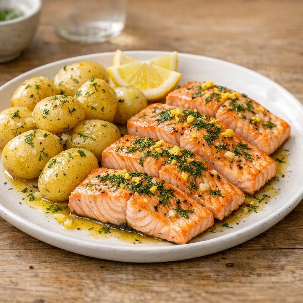 saumon rôti citron