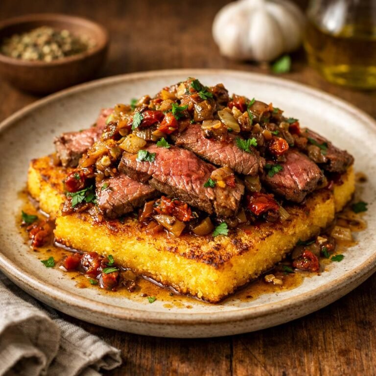 Sauté bœuf cèpes polenta