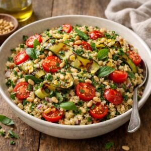 Taboulé quinoa courgette